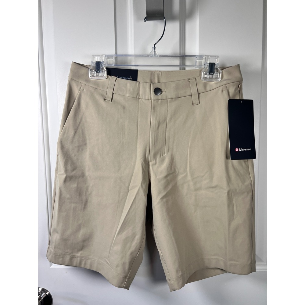 Lululemon Commission Short Classic 9" Warpstreme Tan Khaki Mens 30 NWT